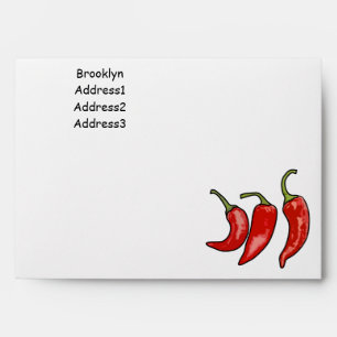 Chilli cartoon illustration envelope
