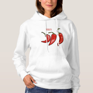 Chilli cartoon illustration hoodie