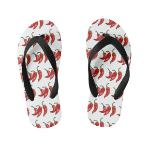Chilli cartoon illustration  kid's flip flops