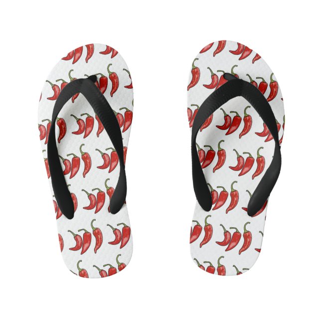Chilli cartoon illustration  kid's flip flops (Footbed)