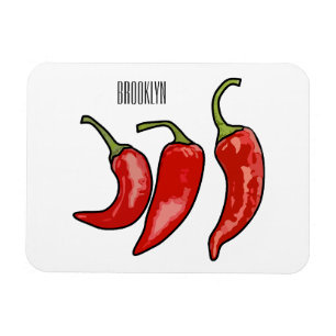Chilli cartoon illustration  magnet