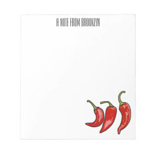 Chilli cartoon illustration notepad