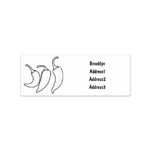 Chilli cartoon illustration  rubber stamp