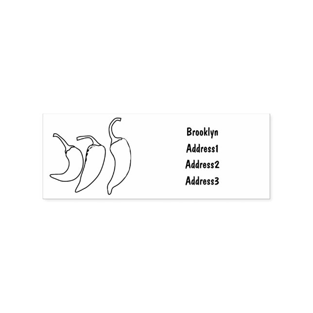 Chilli cartoon illustration  rubber stamp (Imprint)