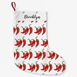 Chilli cartoon illustration  small christmas stocking