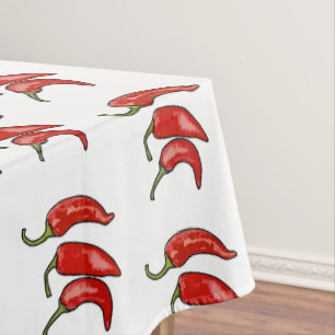 Chilli cartoon illustration tablecloth