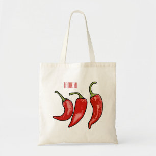 Chilli cartoon illustration  tote bag