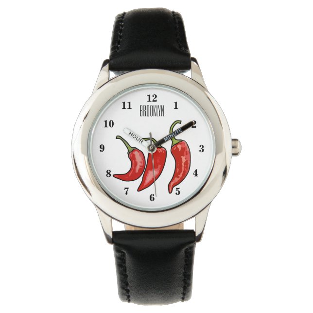 Chilli cartoon illustration watch (Front)