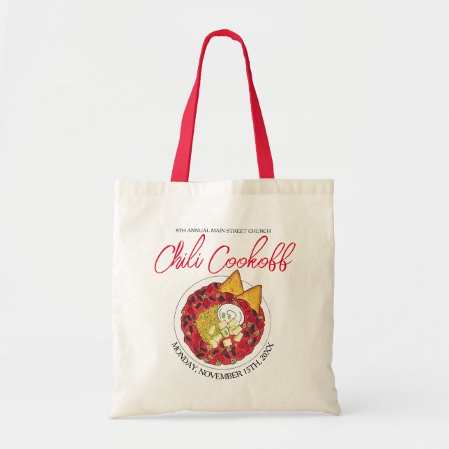 Chilli Chilli Soup Cookoff Competition Supper Food Tote Bag (Front)