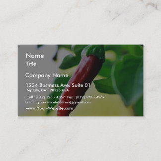 Chilli Chillies Peppers Business Card