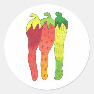 Chilli Colour Classic Round Sticker