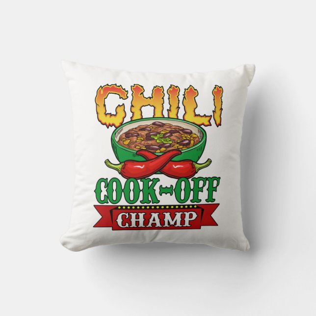 Chilli Cook Off Champ Competition Winner Cushion (Front)