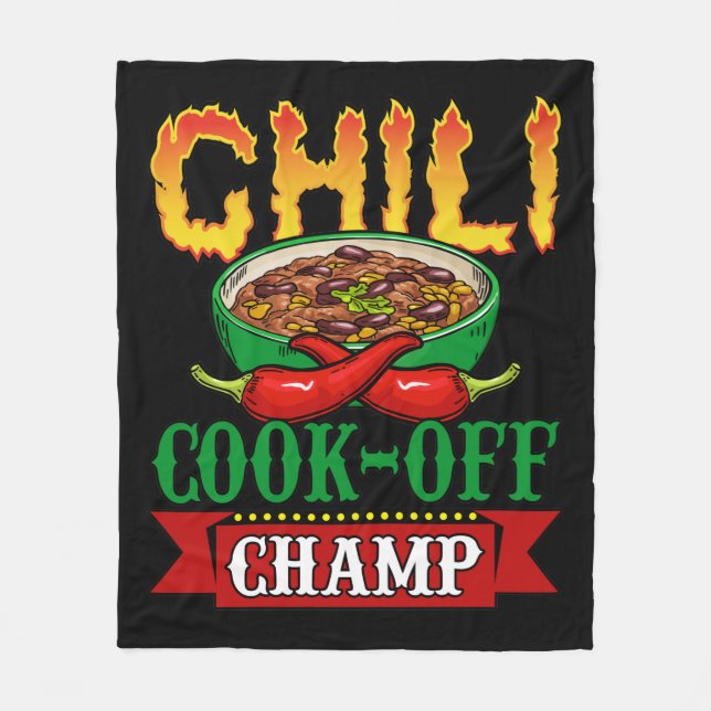 Chilli Cook Off Champ Competition Winner Fleece Blanket (Front)