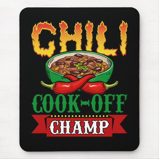 Chilli Cook Off Champ Competition Winner Mouse Mat (Front)