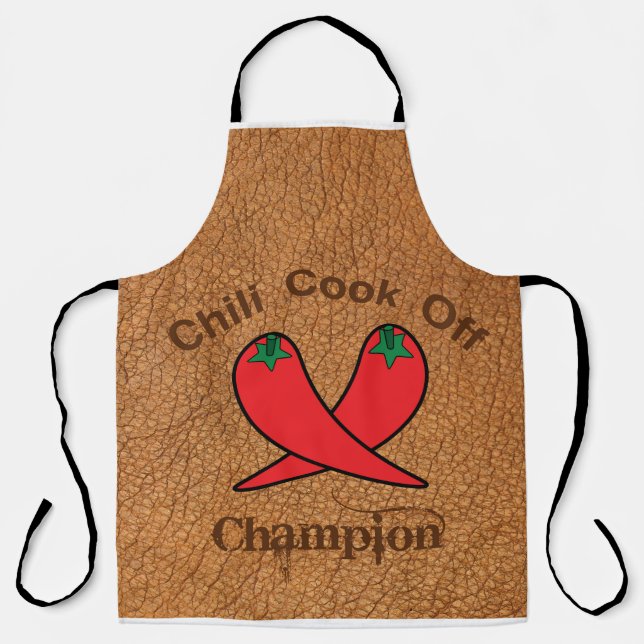 Chilli Cook Off Champion leather pattern apron (Front)