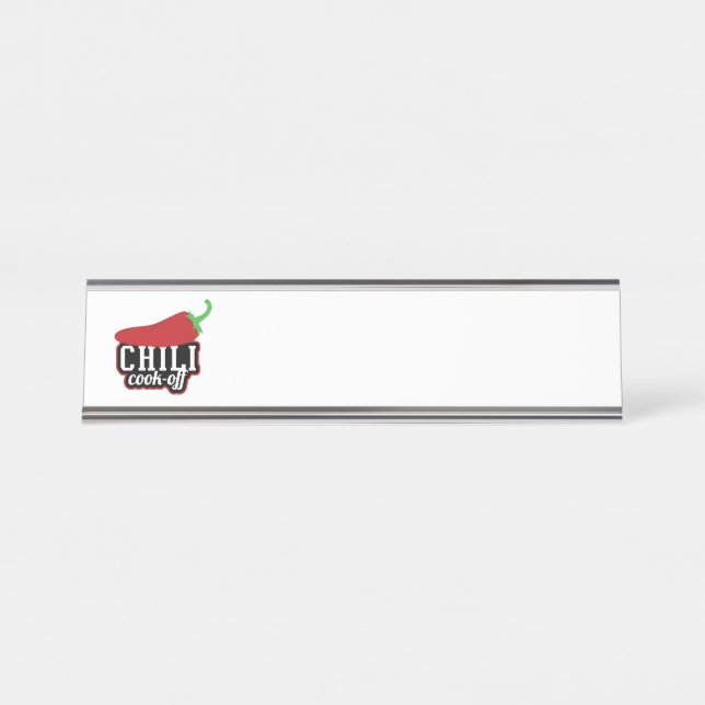 Chilli Cook-Off Desk Name Plate (Front)