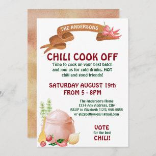 Chilli Cook Off Invitation