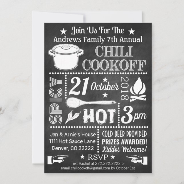 Chilli Cook Off Invitation (Front)