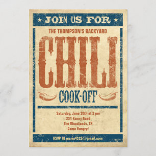 Chilli Cook Off Invitations