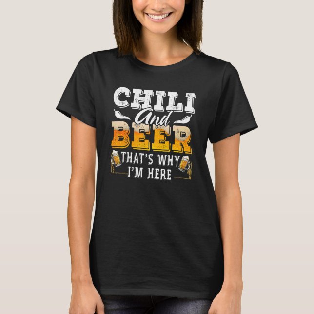 Chilli Cookoff   Chilli And Beer T-Shirt (Front)