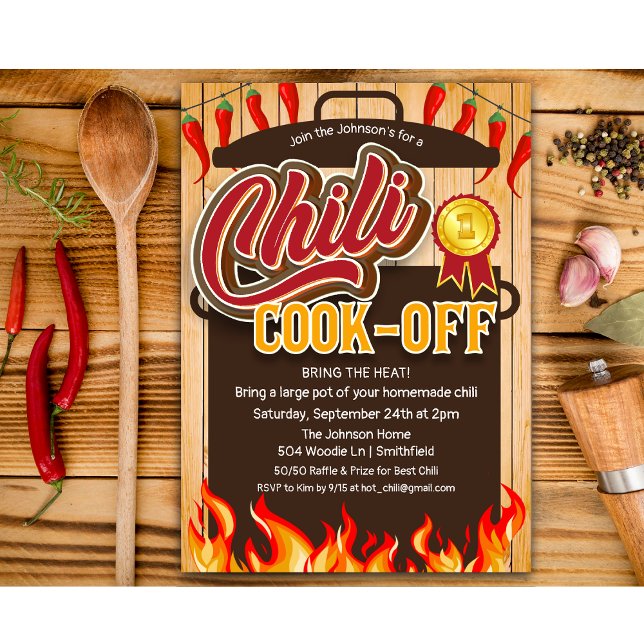 Chilli Cookoff Cook Off Cook-Off Invitation (Creator Uploaded)