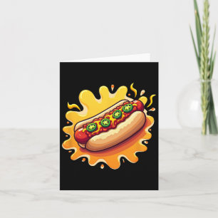 Chilli Dog With Jalepenos Design Card