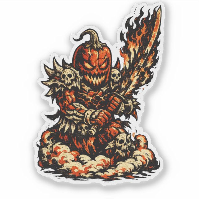 Chilli Fire Demon Halloween — Dark Warrior Retro  (Front)