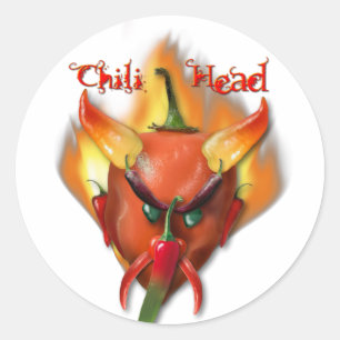 Chilli Head Devil Classic Round Sticker