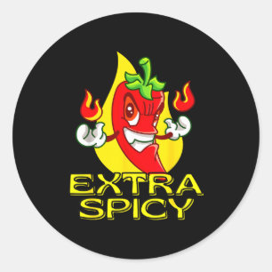 Chilli heatwave - extra spicy classic round sticker