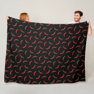 Chilli hot pepper art fleece blanket