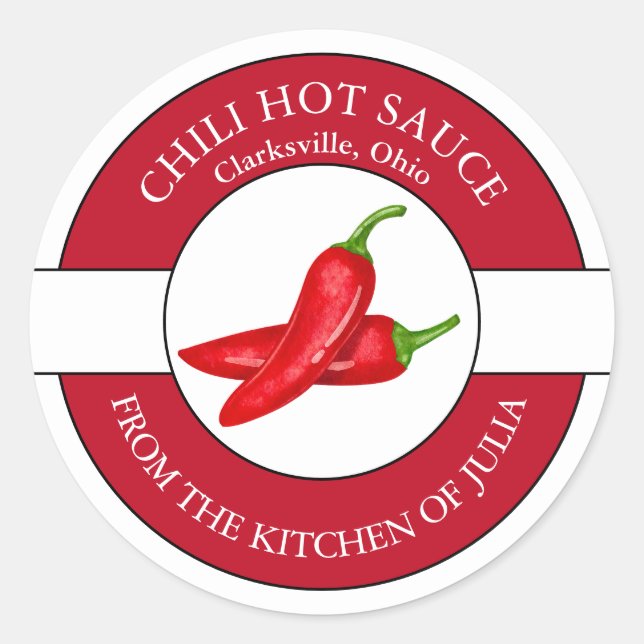 Chilli Hot Sauce Label  (Front)