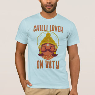 Chilli Lover On Duty Curry Lover T-Shirt
