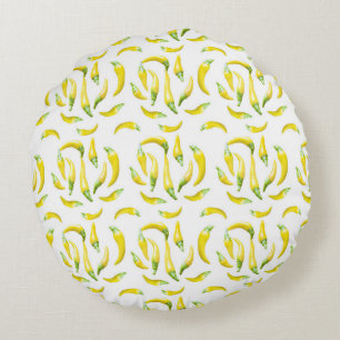 Chilli Pepers Pattern Motif Round Cushion