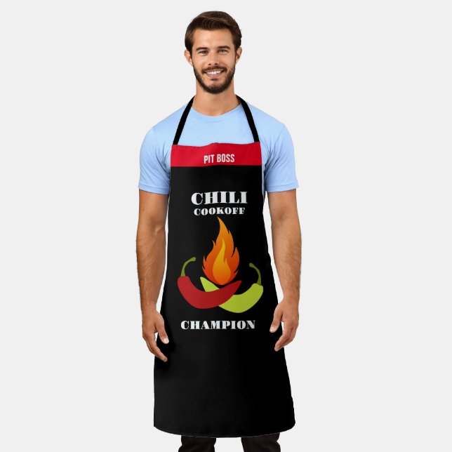  Chilli Pepper Aprons, Chilli Cook Off Champion Apron (Worn)