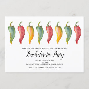 Chilli Pepper Bachelorette Party Invite