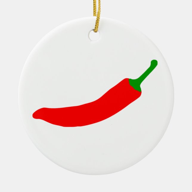 Chilli Pepper Ceramic Tree Decoration (Front)