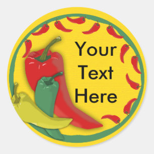 Chilli Pepper Classic Round Sticker
