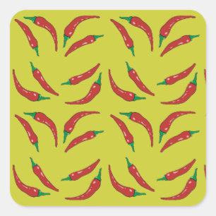 chilli pepper, cookery square sticker