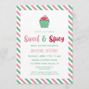Chilli Pepper Cupcake   Sweet & Spicy Bridal Showe Invitation