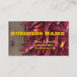 Chilli pepper design business card