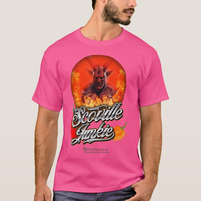 Chilli Pepper Design Devil Statement Scoville Junk T-Shirt (Front)