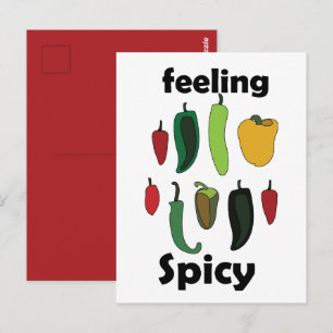 Chilli Pepper Feeling Spicy Fiesta Party Postcard