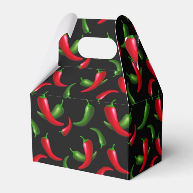 Chilli pepper gable favour box (Back Side)
