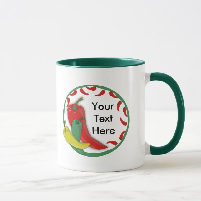 Chilli Pepper Group Circle Frame3 Mug (Right)
