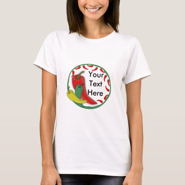 Chilli Pepper Group Circle Frame3 T-Shirt (Front)