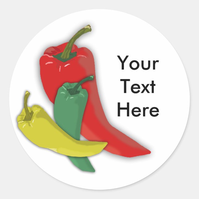 Chilli Pepper Group Classic Round Sticker (Front)