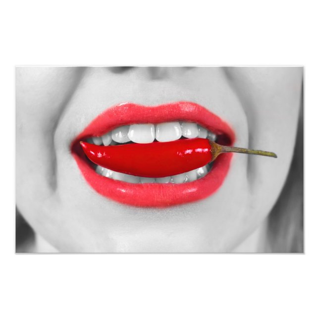Chilli pepper lips photo print (Front)