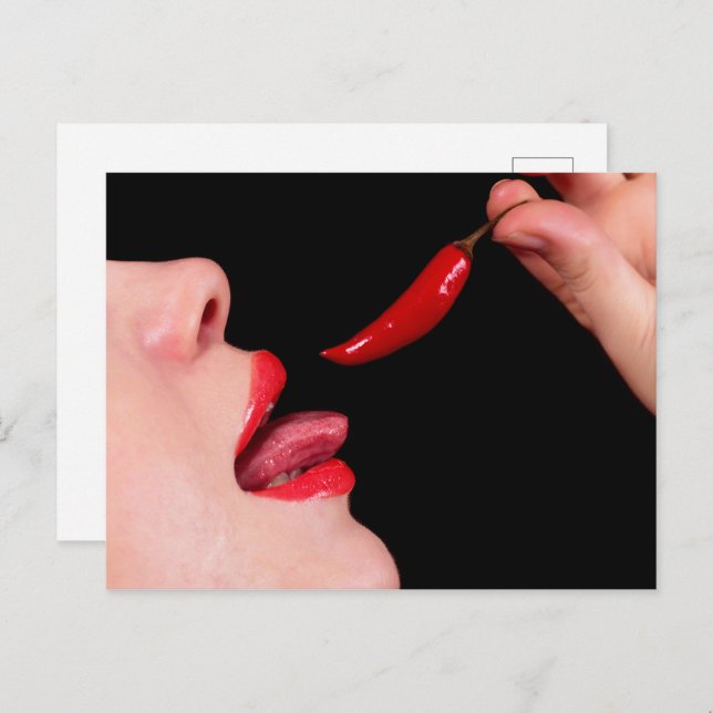 Chilli pepper lips postcard (Front/Back)