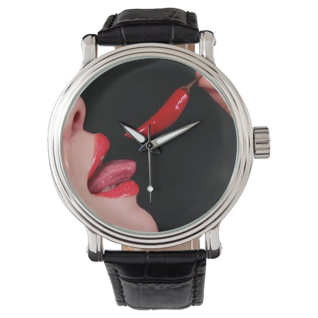 Chilli pepper lips watch (Front)