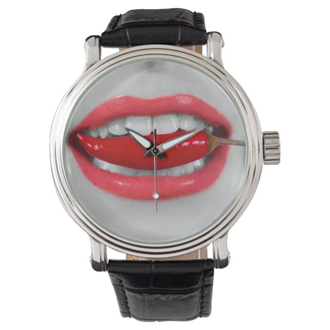 Chilli pepper lips watch (Front)